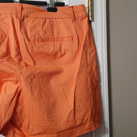 Crown & Ivy Curvy tangerine  flat front shorts beach cruise  Sz 18W  NWOT - Picture 6 of 7